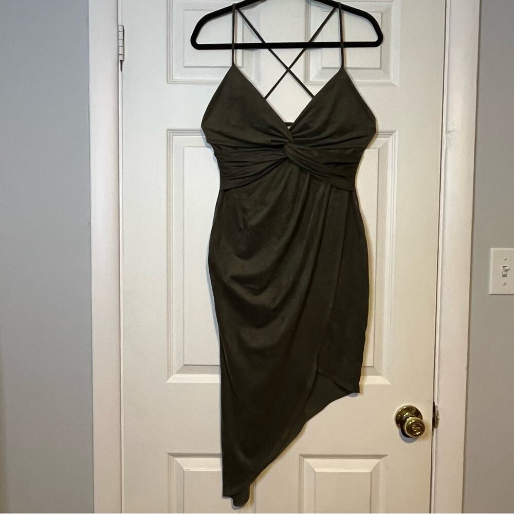 Glare Bias Cut Wrap Dress - Size L